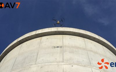 ROAV7 completes an UAV inspection of a nuclear concrete infrastructure at 0.3 mm per pixel