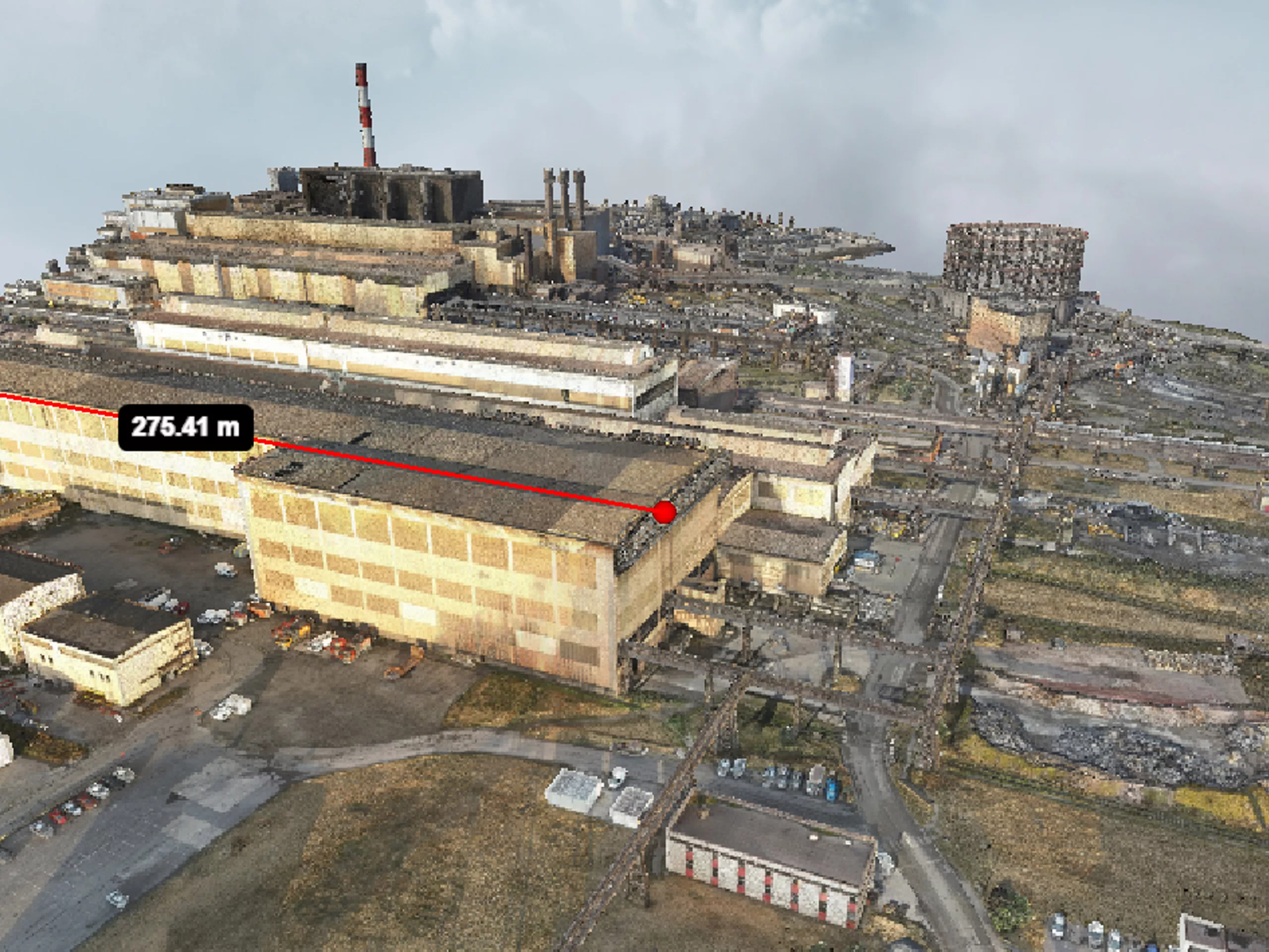 Jumeau numérique modélisation 3D Nuage de point Lidar Inspection industrielle Inspection par drone